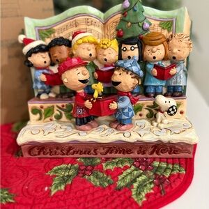 Jim Shore Red and Blue Holiday Decor Figurines